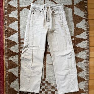 B Sides Slim Lasso Denim Jeans / Ivory 25